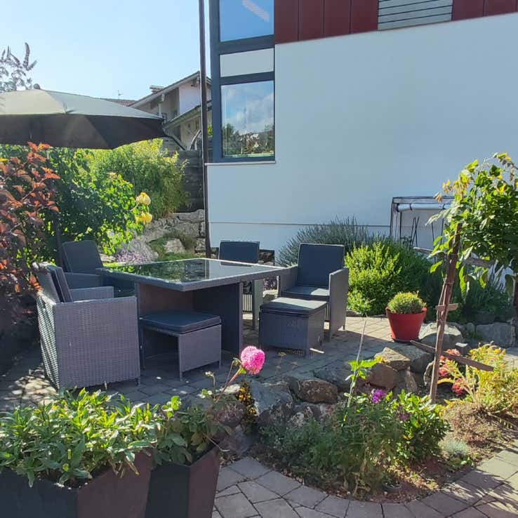 Sitzecke für unsere Gäste der Ferienwohnung Alpenglück³ in Oy-Mittelberg im Allgäu