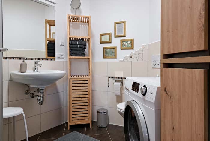 Erfrischung nach einem Wandertag im Allgäu oder die Wäsche der Familie waschen. In der Ferienwohnung Alpenglück³